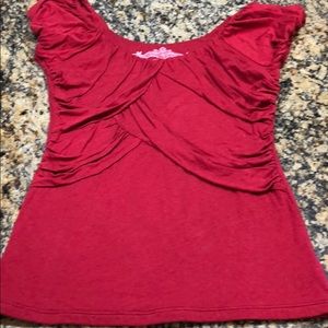 Deletta size small Anthropologie red top